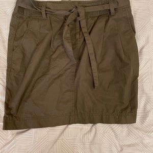 Green khaki skirt from the Loft